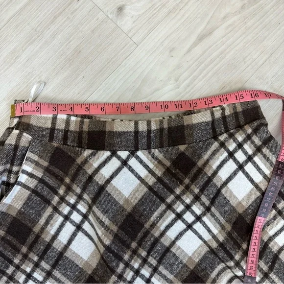 IDEALSANXUN Plaid Long Wool A-Line Skirt - Picture 7 of 9